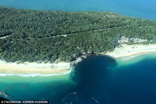 Click to enlarge A sinkhole has appeared at Inskip Point beach, about three years after one appeared near the same spot