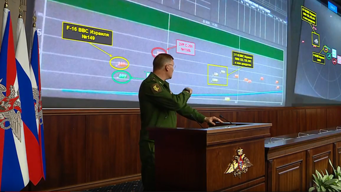 Click to enlarge Russian Defense Ministry's spokesman, Major General Igor Koanshenkov
