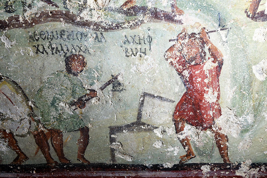 Click to enlarge Two stonecutters at work