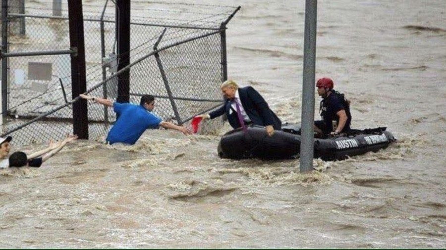 viral picture trump floods fake