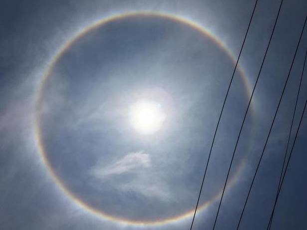 Sun halo over central India