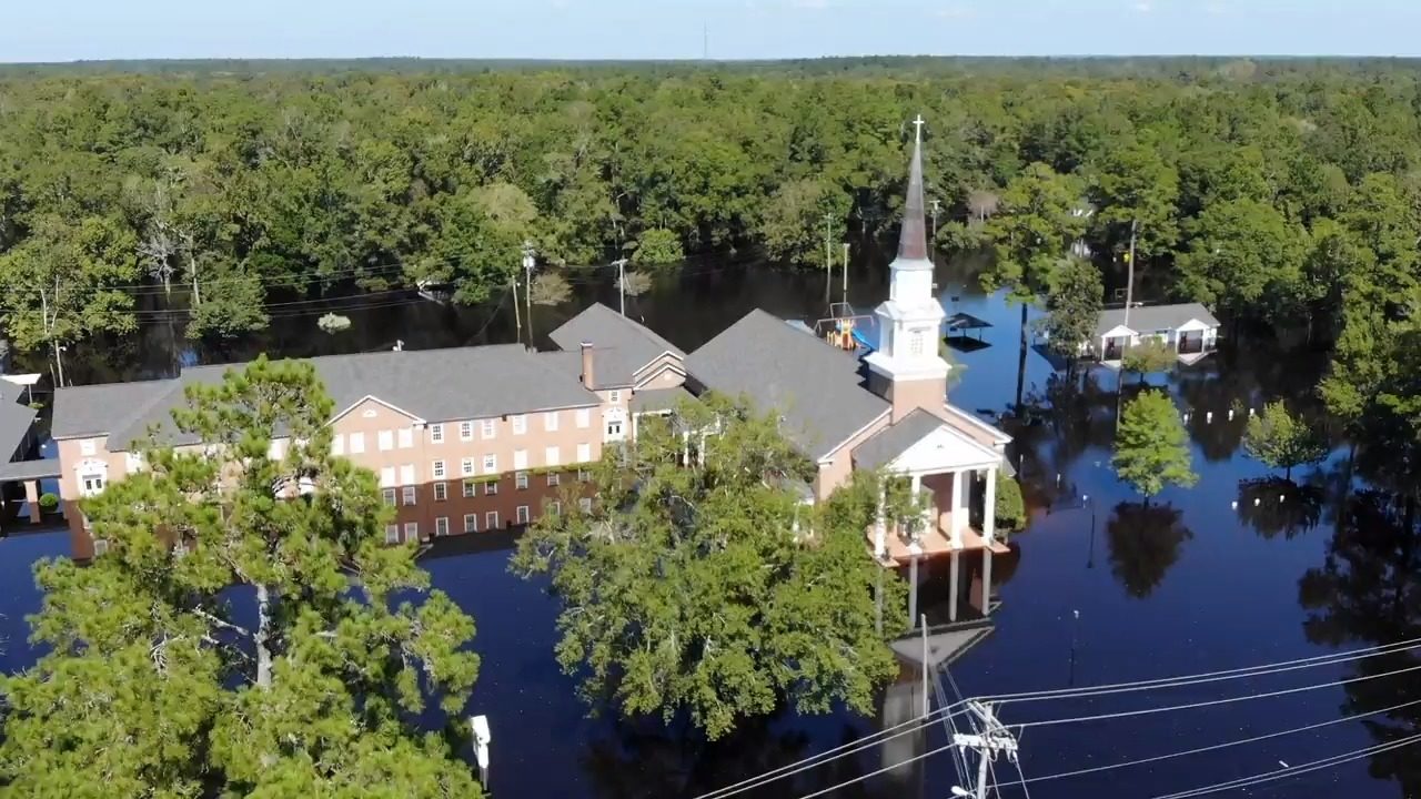 Click to enlarge Conway's flooded Sherwood neighborhood