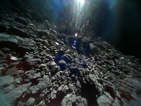 Ryugu asteroid surface