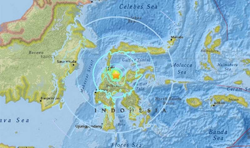 earthquake sulawesi, Indonesia