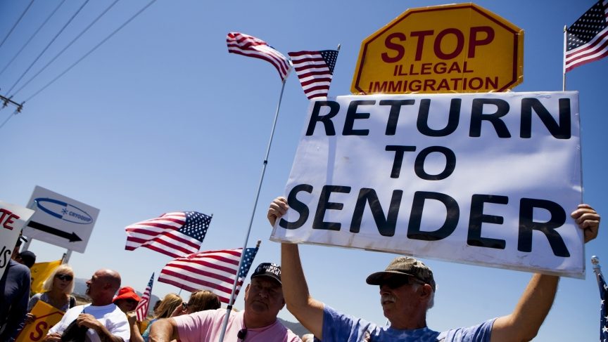 protests against undocumented migrants