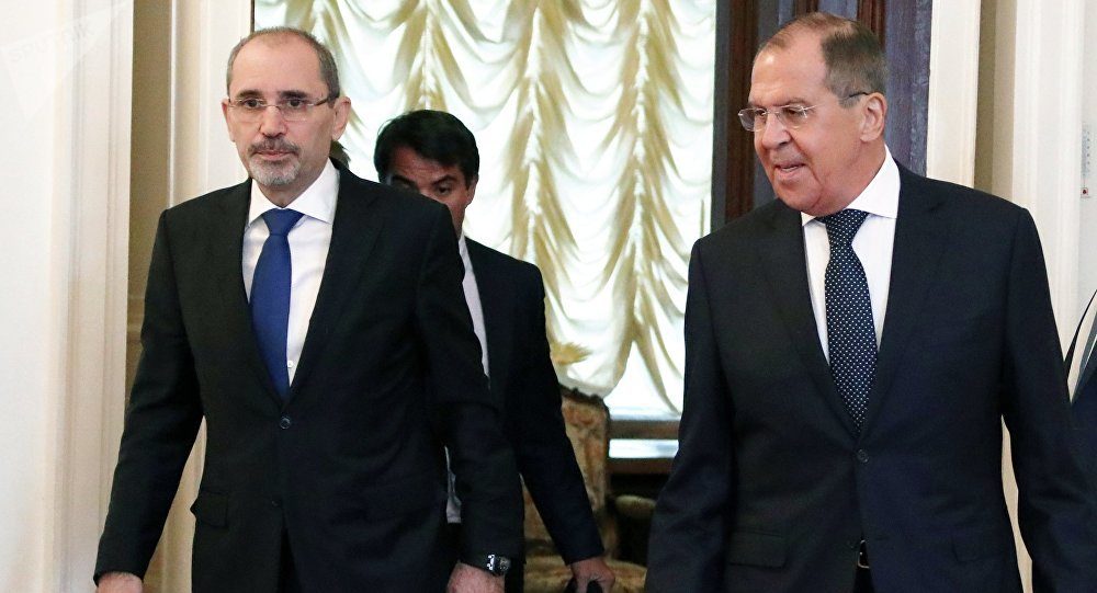 Jordanian Foreign Minister Ayman al-Safad and Lavrov