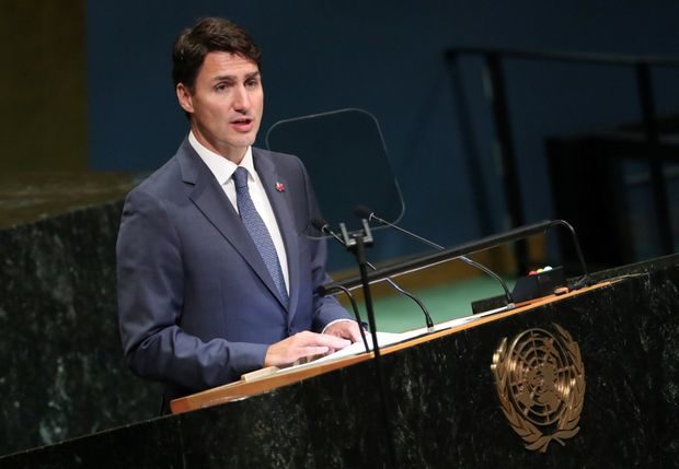 Click to enlarge Canada's Prime Minister Justin Trudeau
