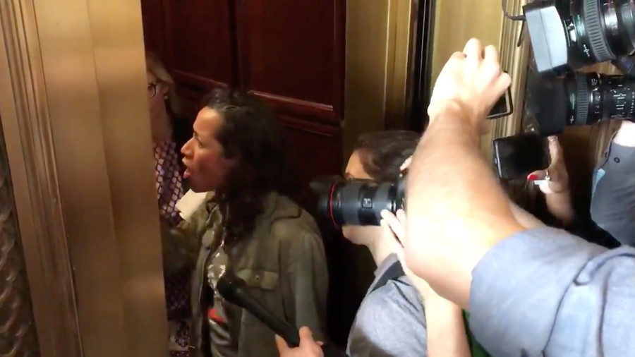 Jeff Flake protester