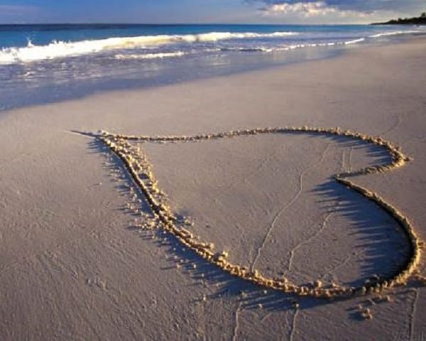 heart on the beach