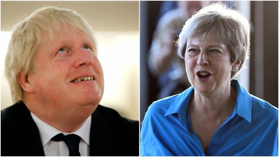 Boris Johnson and Theresa May