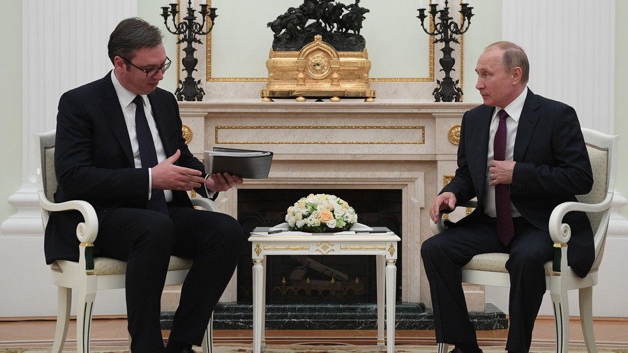 Click to enlarge Aleksandar Vucic Vladimir Putin