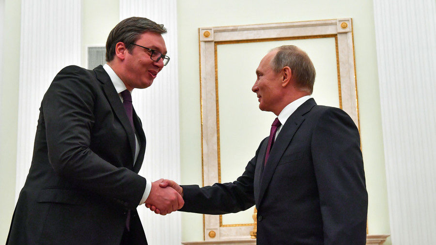 Aleksandar Vucic Vladimir Putin