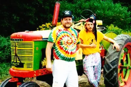 Click to enlarge Tom Crosslin and Rollie Rohm, rainbow farm