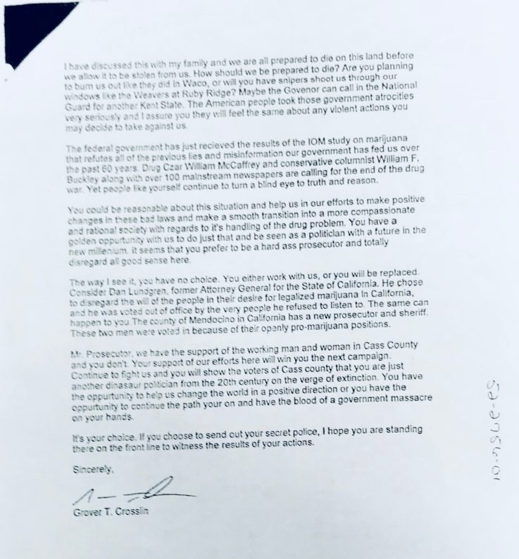 Click to enlarge rainbow farm, grover crosslin letter