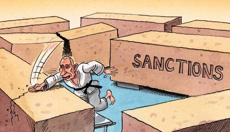 Putin Russia sanctions cartoon