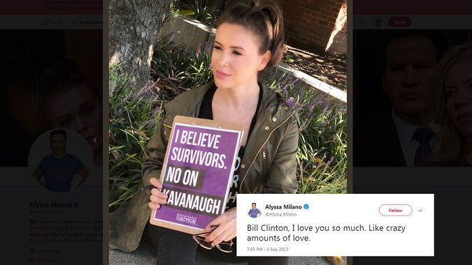 Click to enlarge Alyssa Milano loves Bill Clinton