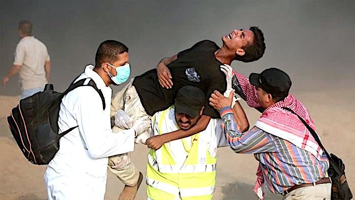 Click to enlarge Gaza medic