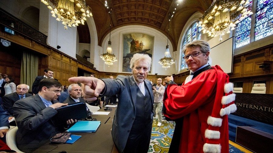 Click to enlarge The opening of case between Iran and the US at the The International Court of Justice (ICJ) in the Hague, August 27, 2018
