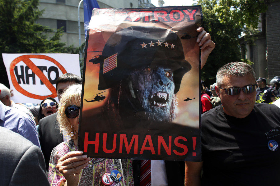 anti-NATO rally in Belgrade