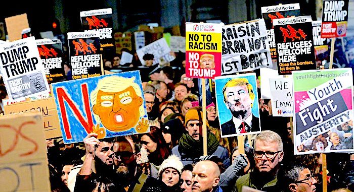 Protest crowd