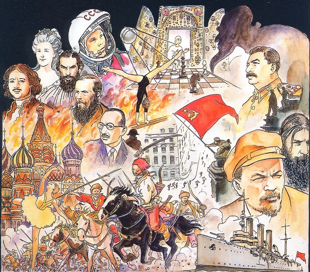 russian historical collage