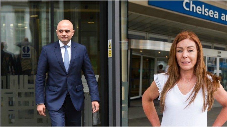Click to enlarge Home Secretary Sajid Javid and medical cannabis activist Charlotte Caldwell