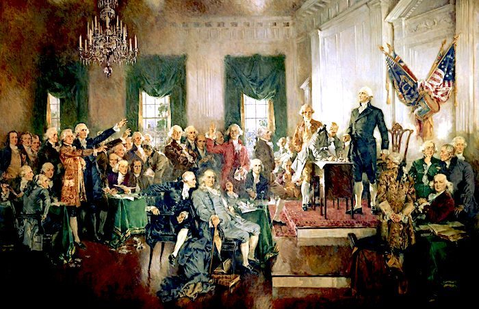 Signing U.S. Constitution