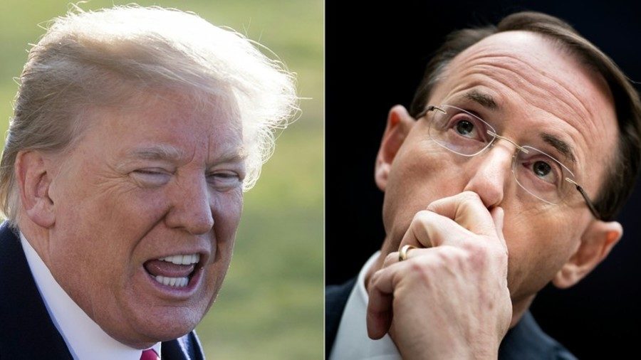 Click to enlarge Donald Trump and Rod Rosenstein.