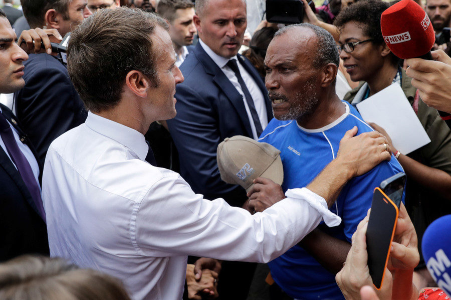 Click to enlarge Emmanuel Macron in Martinique