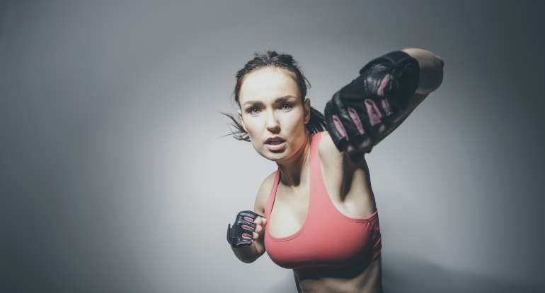 woman boxing