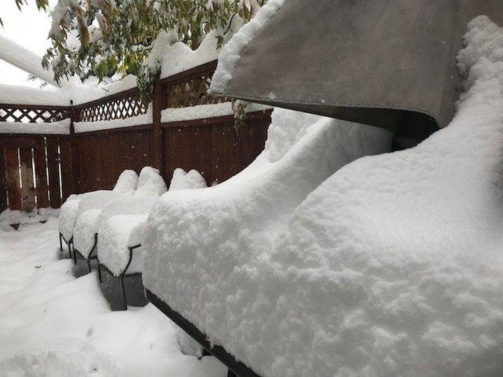 Click to enlarge Snow in northwest Calgary Oct. 2, 2018.