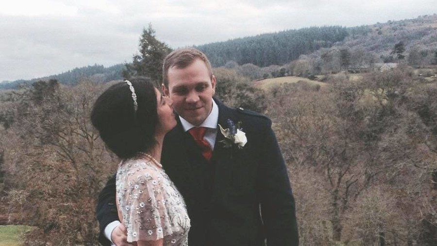 Click to enlarge Matthew Hedges with his wife Daniela Tejada