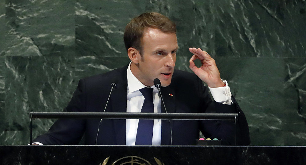 Click to enlarge Macron UN
