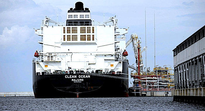 Click to enlarge tanker docked