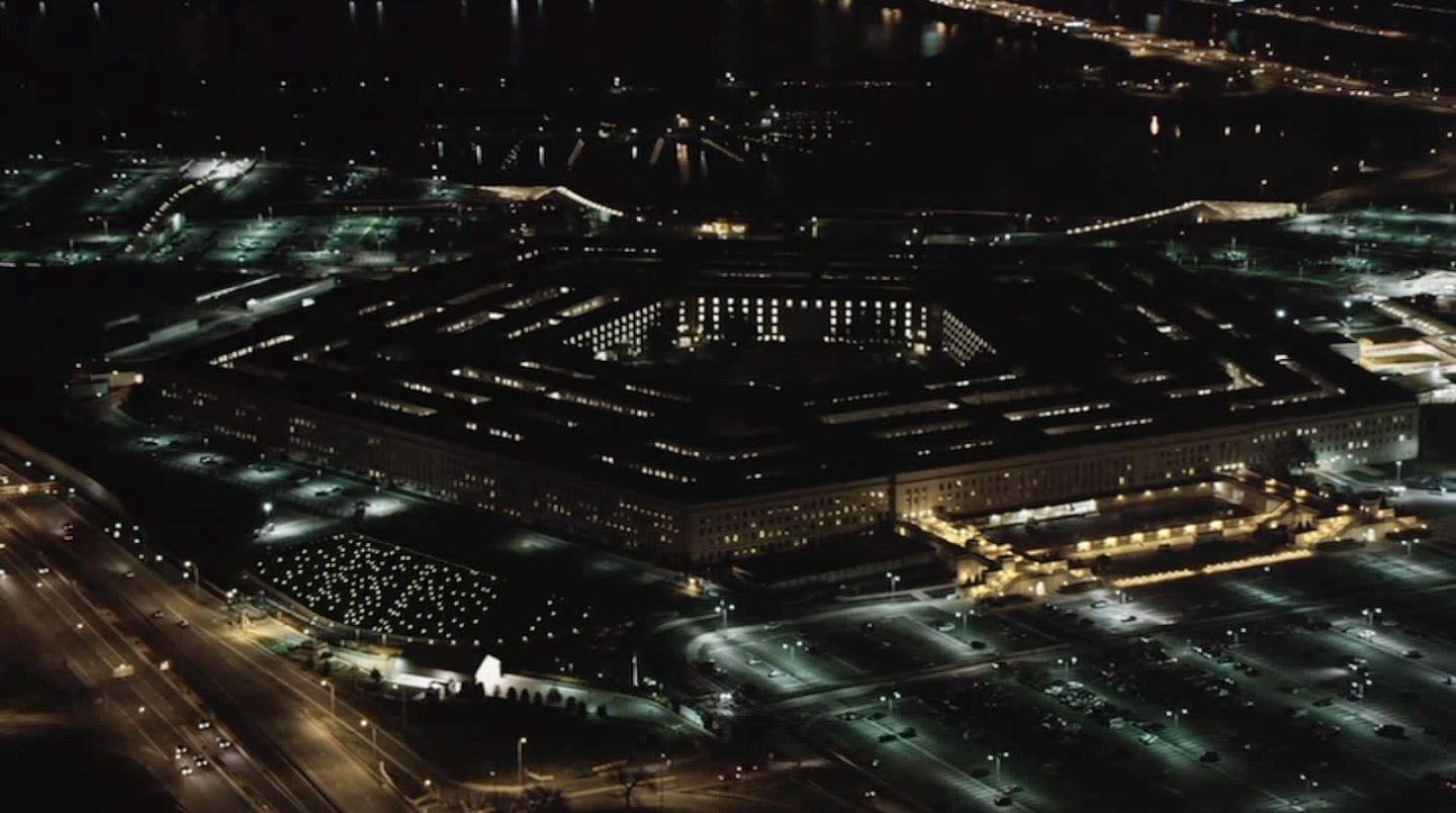 pentagon at night