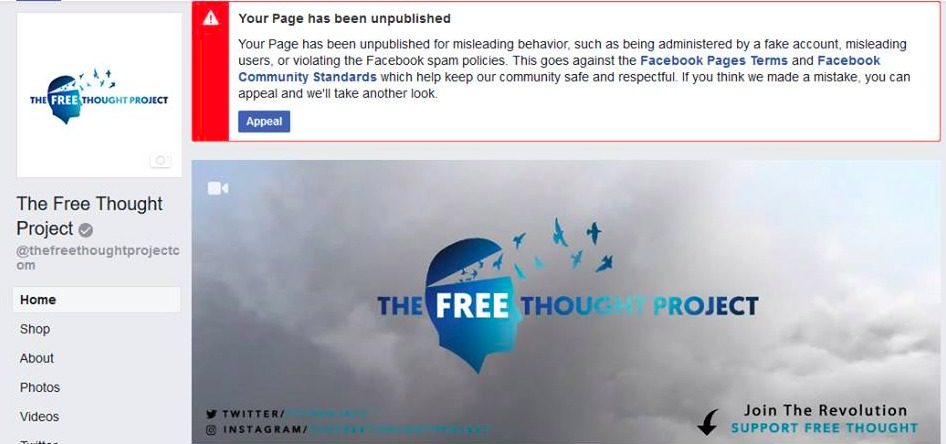 Free Thought Project banned