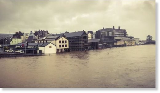 River levels in Carmarthen have been rising