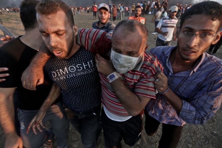 Click to enlarge Protests at the Gaza fence Oct. 12 2018
