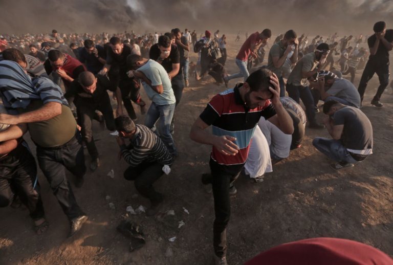 Click to enlarge Protests at the Gaza fence Oct. 12 2018