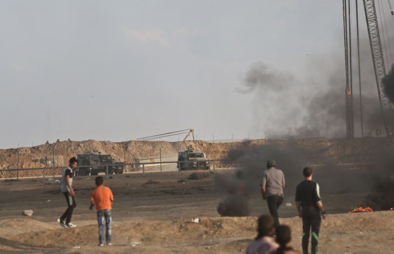 Click to enlarge Protests at the Gaza fence Oct. 12 2018