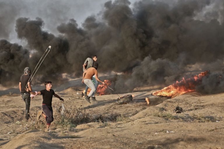 Click to enlarge Protests at the Gaza fence Oct. 12 2018