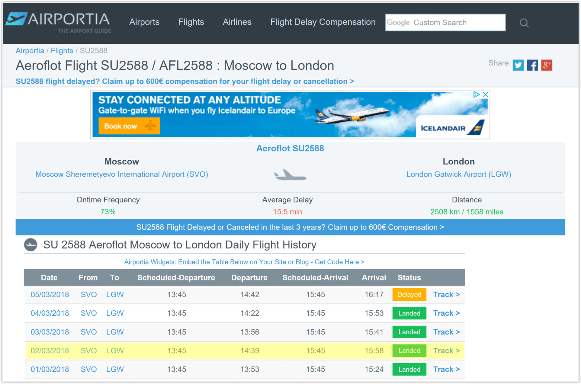 flight data