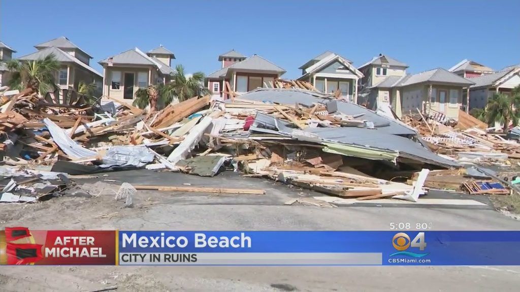 Hurricane Michael Mexico beach