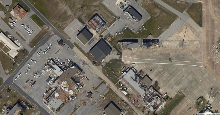 Click to enlarge Tyndal air base Hurricane Michael Damage 3