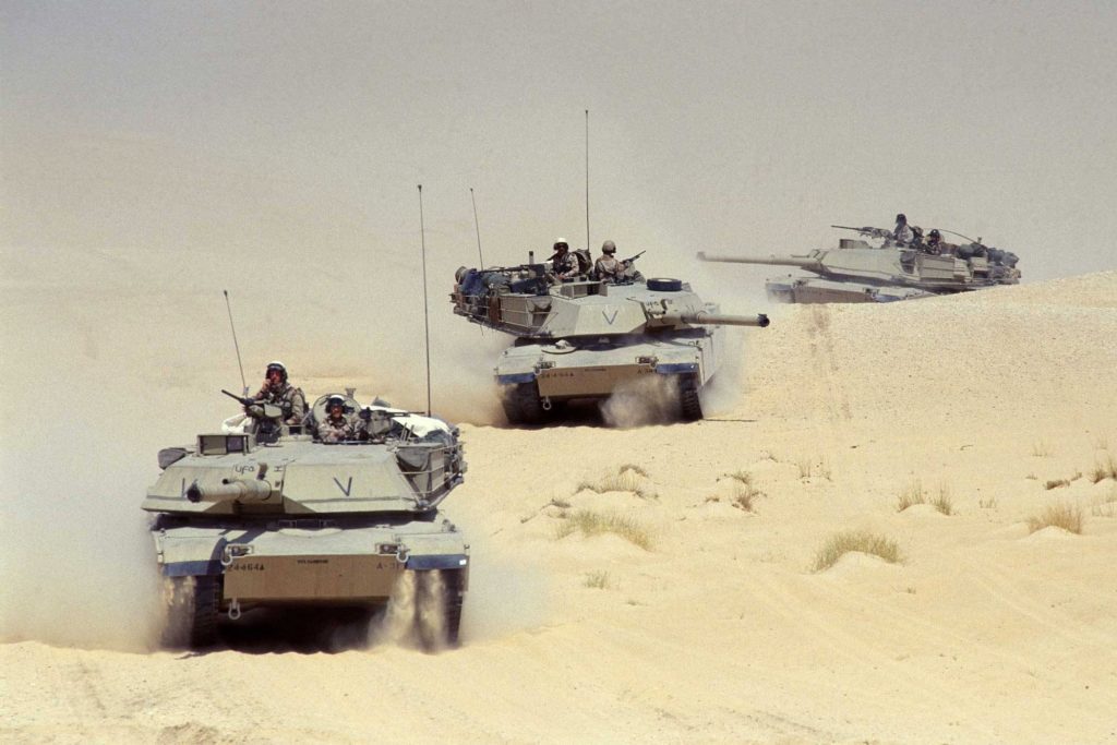 desert storm M1A2 abrams tank platoon
