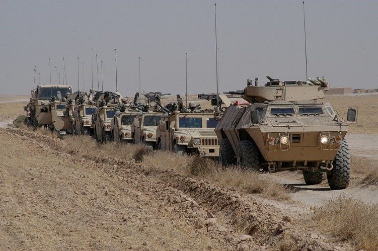 HMMWVs Iraq after  2003 invasion.