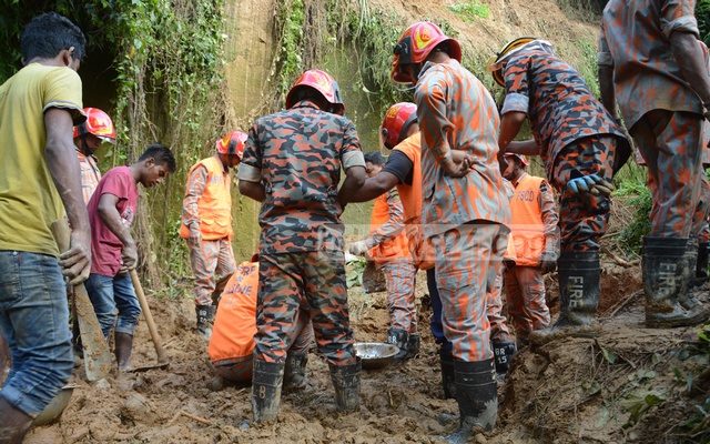 At least four people have been killed in landslides in Chattogram triggered by heavy rain in the region in the wake of Cyclone Titli.