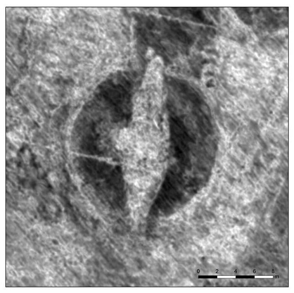 Click to enlarge Outline of the Viking ship