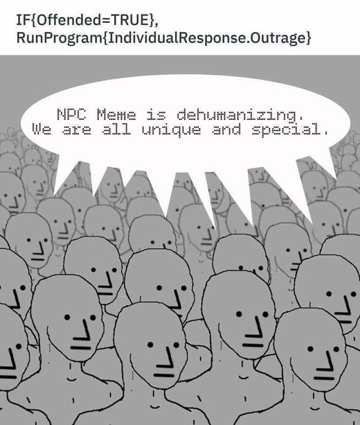 Gaming community creates NPC meme to troll SJWs