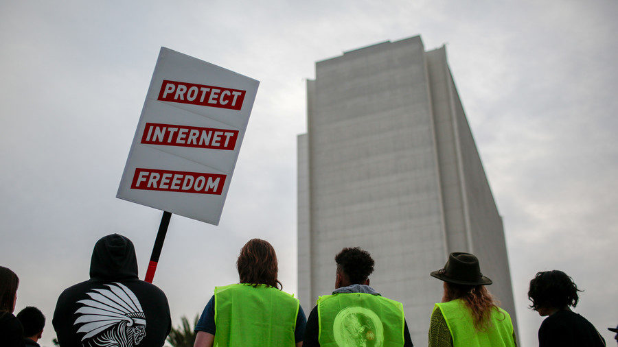 Net neutrality protest
